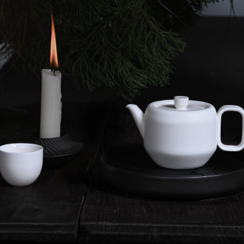 Four Season Series - Ceramic Persimmon Shaped Tea Pot Set